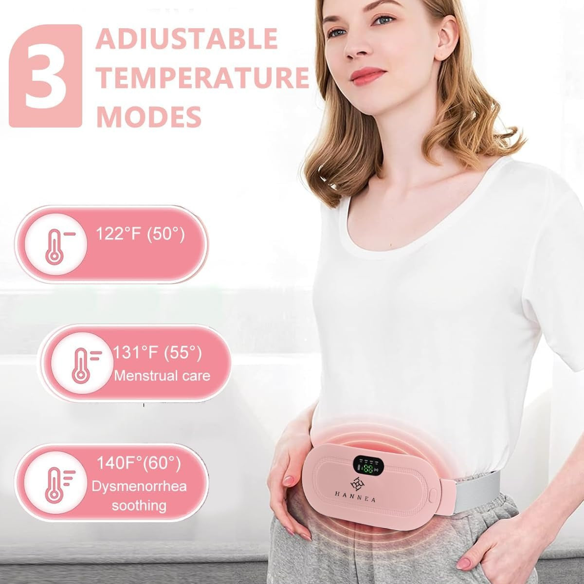 Electric Period Cramp Relief Heating Belt – USB Rechargeable Waist Warmer