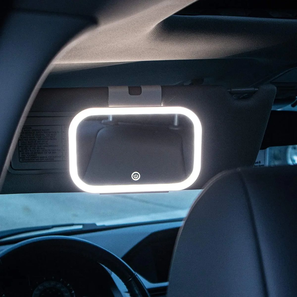 LED Car Vanity Mirror – Touch Light, 3 Modes